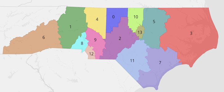 NC redistricting map